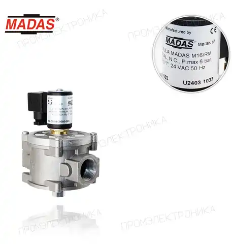 M16/RM DN25 ручной возврат, N.C., P.max 6bar. резьбовая Rp 1", 24VAC 50hz CM04C0000-003