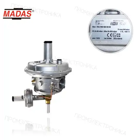 FRG/2MB с VIS DE максимальная P1: 0,5bar , резьбовой Rp 1.1/2" , P2: 20-40mbar.