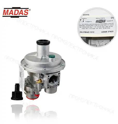 FRG/2MBZ с VIS P1: 0,5÷5 bar. резьбовой Rp 1" P2: 10+25mbar. mbar.