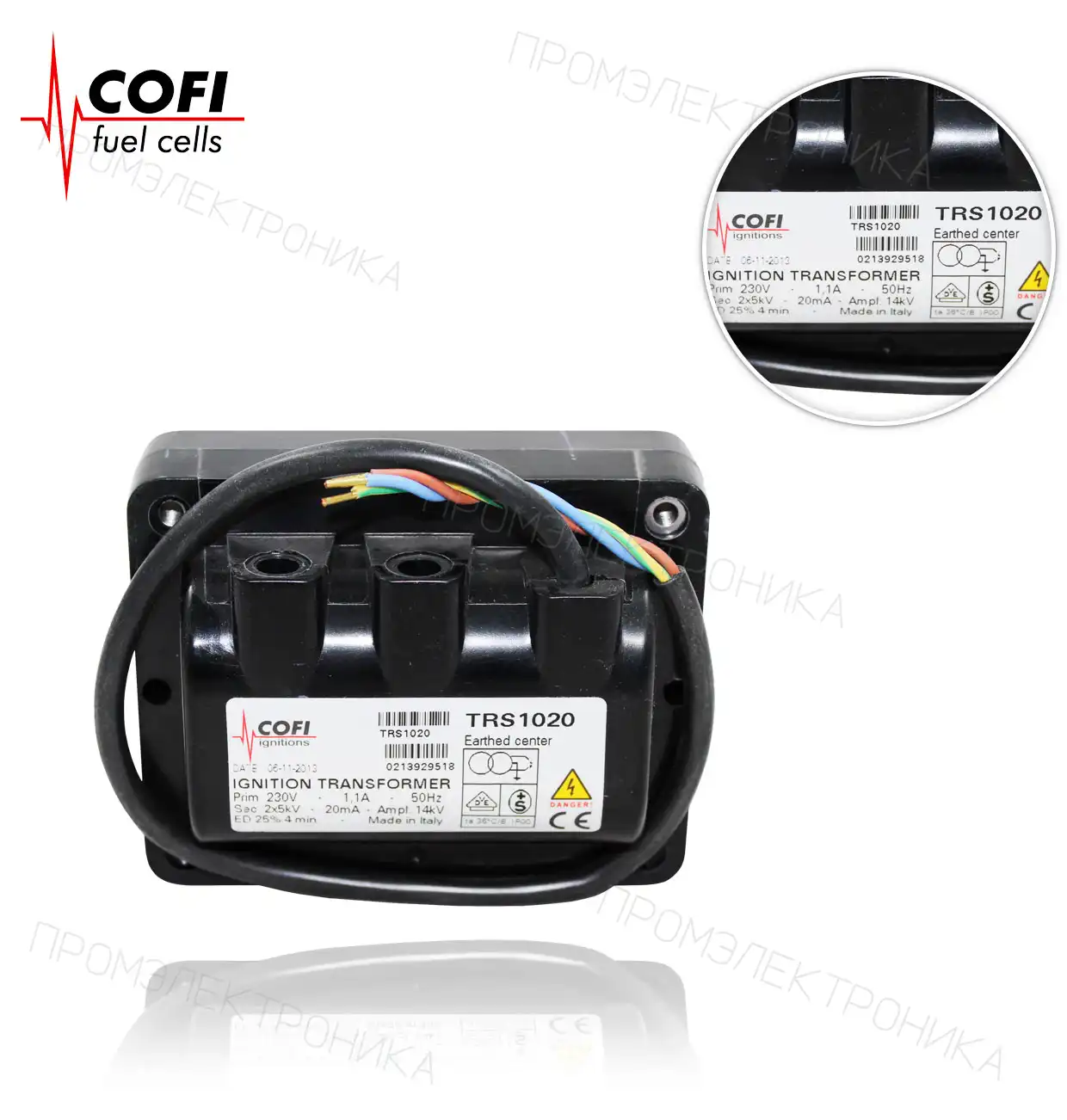 TRS 1020 25% 2x5kV 20mA 230V/50Hz