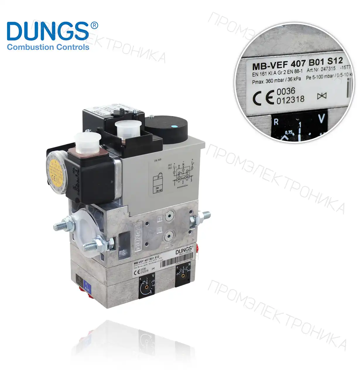 247315 MB-VEF 407 B01 S12 Rp 3/4" Pe 5-100mbar MULTIBLOCK