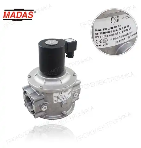 EV-PC, N.C., максимальное давление 360 bar, Rp 1.1/4" COMPACT резьба, 230 VAC 50-60 Hz автоматический