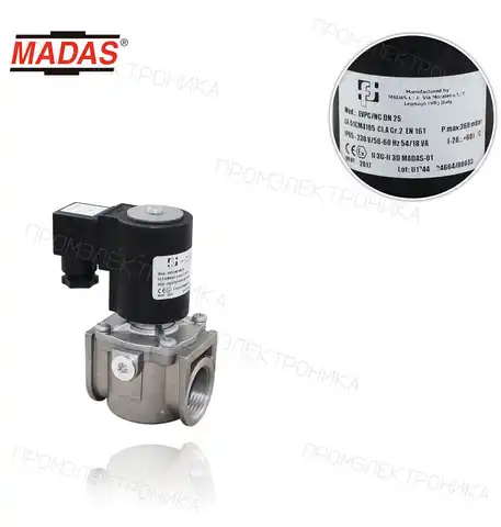 EV-PC, N.C., максимальное давление 360 bar, Rp 1" COMPACT резьба, 230 VAC 50-60 Hz автоматический