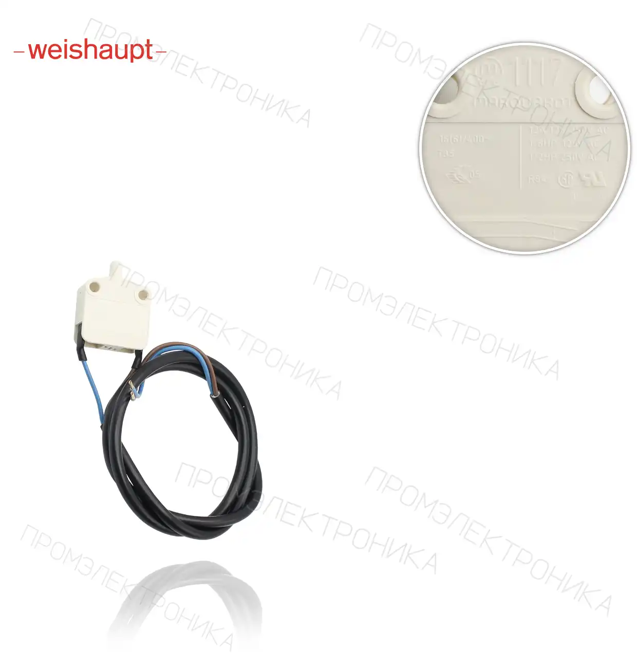 концевой ход с кабелем соединение H03VV-F, 2 x 0,752, 750 mm de длинный 701251