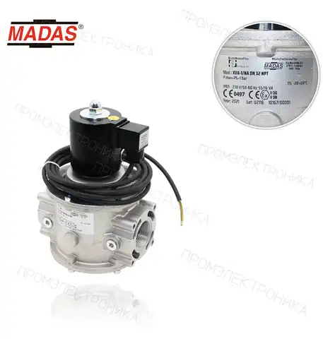 EVA-1 автоматическая, N.A., P.max 1bar, резьбовая NOT Rp 1" 1/4, 230Vac 50-60Hz XVA05N0000-108
