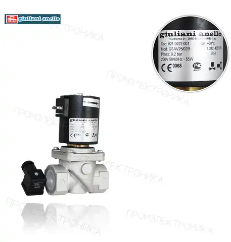 GSAV25/02B 021.0022.001 1" 230V P.max: 0,2bar
