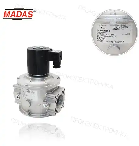 EVPC, N.C., P.max 360 mbar, COMPACT резьбовая Rp 1"1/2, 230Vac 50-60Hz EVPC06-008