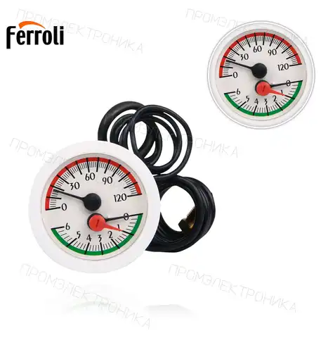 39802620 D52 0-120ºC / 0-6bar. 500mm. M14x1 White
