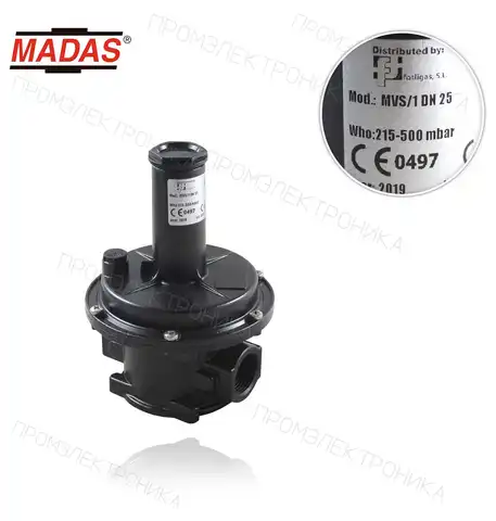 MVS/1 резьбовой Rp 1" P.max:1bar диапазон 215-500mbar биогаз+VITON сбросной