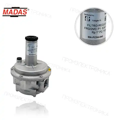 FRG/2MC P1: 0,5-1bar.резьбовой Rp1" P2: 110-150mbar. -регулятор. газ