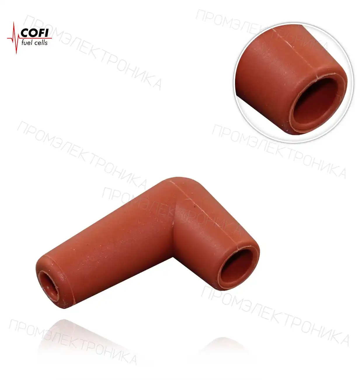 90º RED силикон клемма колпачок 6.3mm.