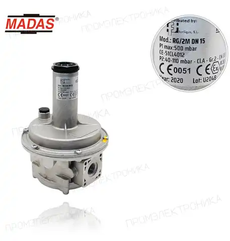 RG/2M Rp 1/2" резьбовой P1max: 500mbar P2: 40-110mbar .