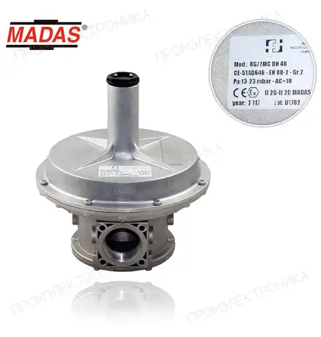 RG/2MC DN40 P1:0.5-1bar. резьбовой Rp1.1/2" P2: 13-23mbar.