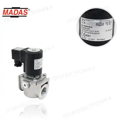 EVP, NC, P.max: 360mbar, резьбовая Rp 3/4", 230Vac 50-60Hz EVP03-008