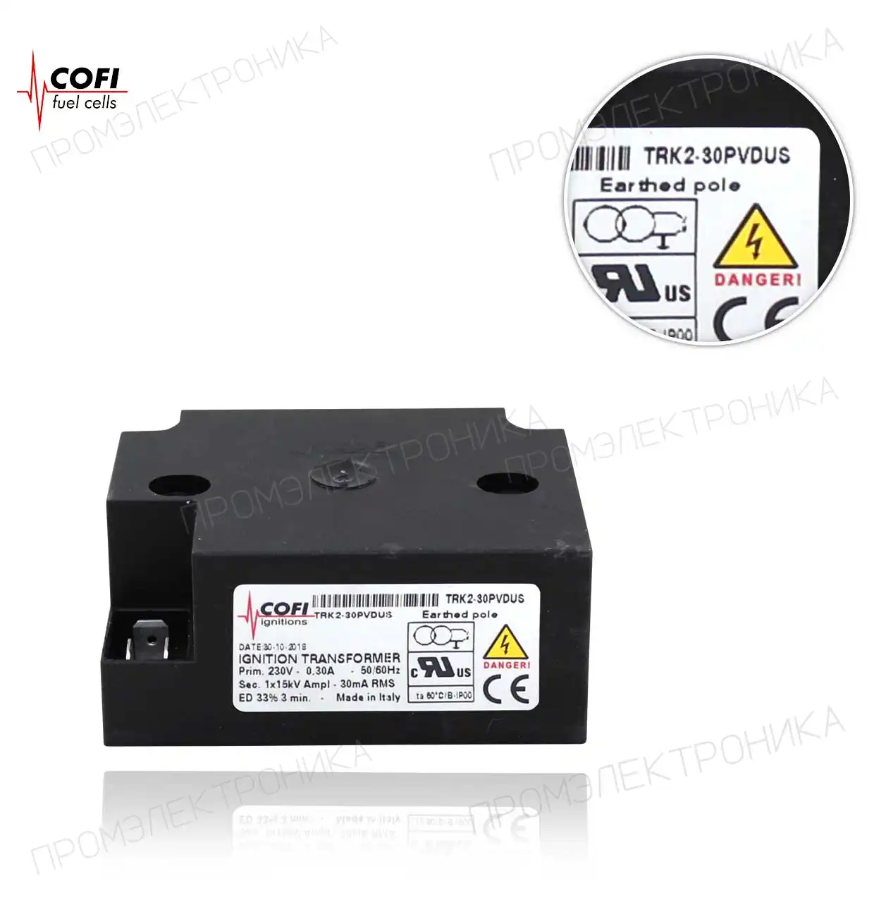 TRK2-30PVDUS 33% 1x15kV 30mA 230V 50/60Hz