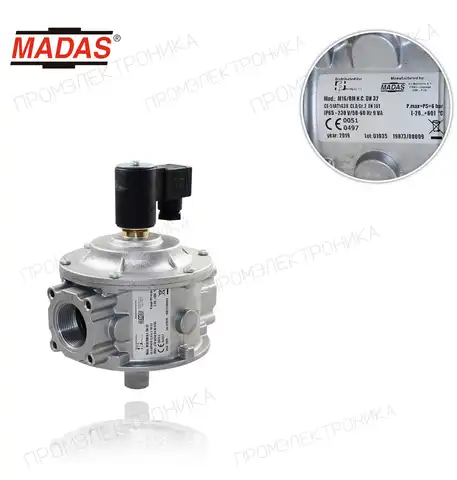 M16/RM N.C. P.max: 6bar. резьбовая Rp: 1"1/4 DN32 230Vac 50-60Hz IP65 ручной возврат