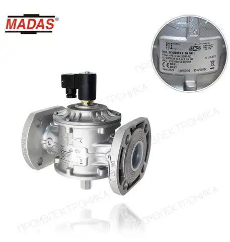 M16/RM DN50 ручной возврат, N.C., P.max 6bar, фланцевая, 230Vac 50-60Hz CM50C0000-008