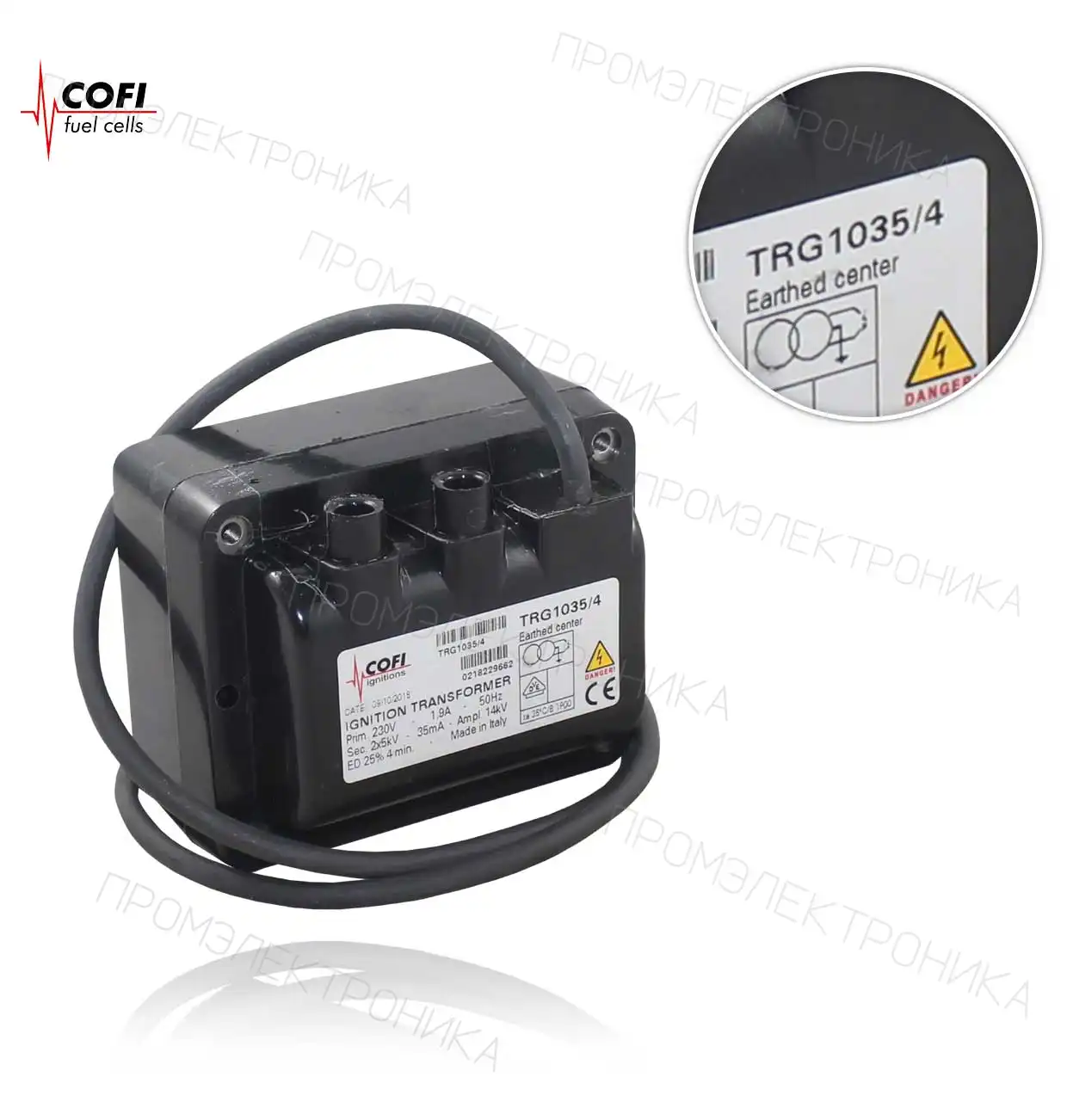 TRG 1035/4 25% 2x5kV 35mA 230V/50Hz 1.9A