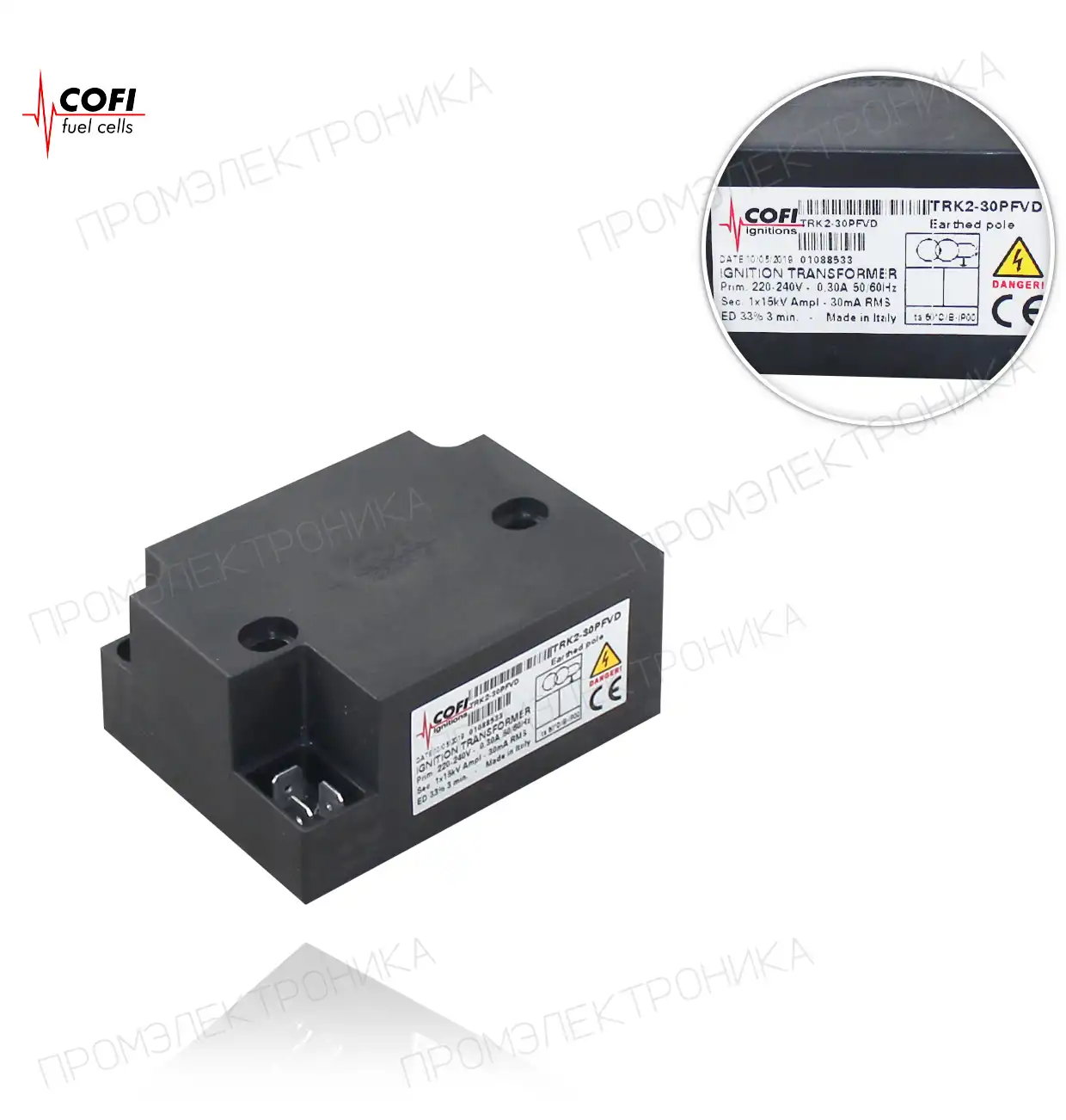 TRK2-30PFVD 33% 1x15kV 30mA 220-240V/50-60Hz