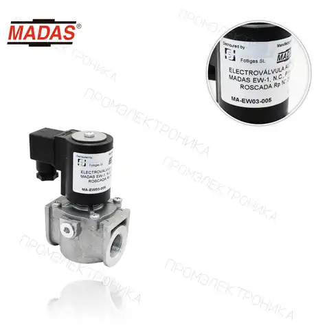 EW-1 автоматическая, N.C., P.max 0,5bar, резьбовая Rp 3/4" 24Vdc EW03-005