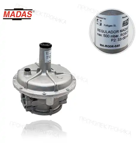 RG/2M DN40 Rp 1"1/2 резьбовой P1max: 500mbar P2: 33:58 mbar .